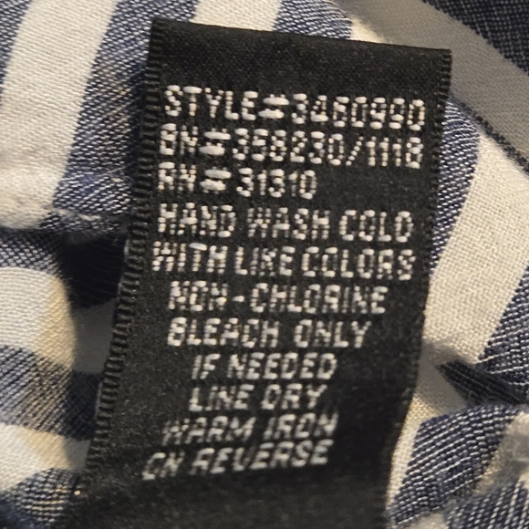 Alyx Striped Bell Sleeved Top Women's 3X Blue White Striped Soft Peasant Boho - Picture 16 of 16